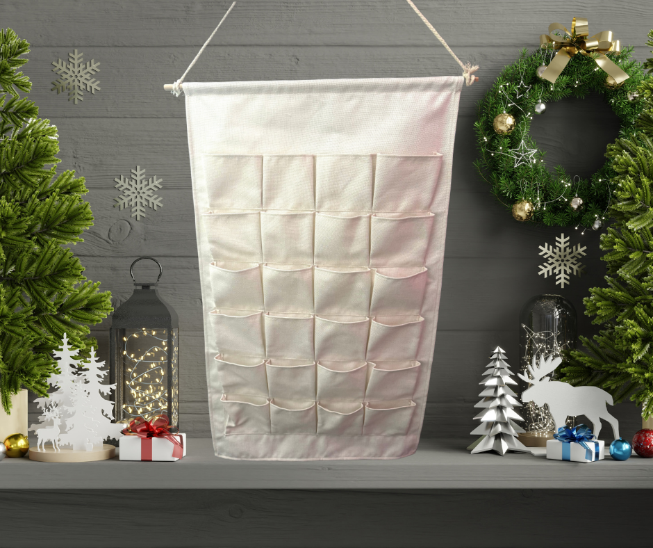 Sublimation 24 Pocket Advent Day Calendar/ Crafters Organizer Sublimation 24 Pocket Advent Day Calendar/ Crafters Organizer