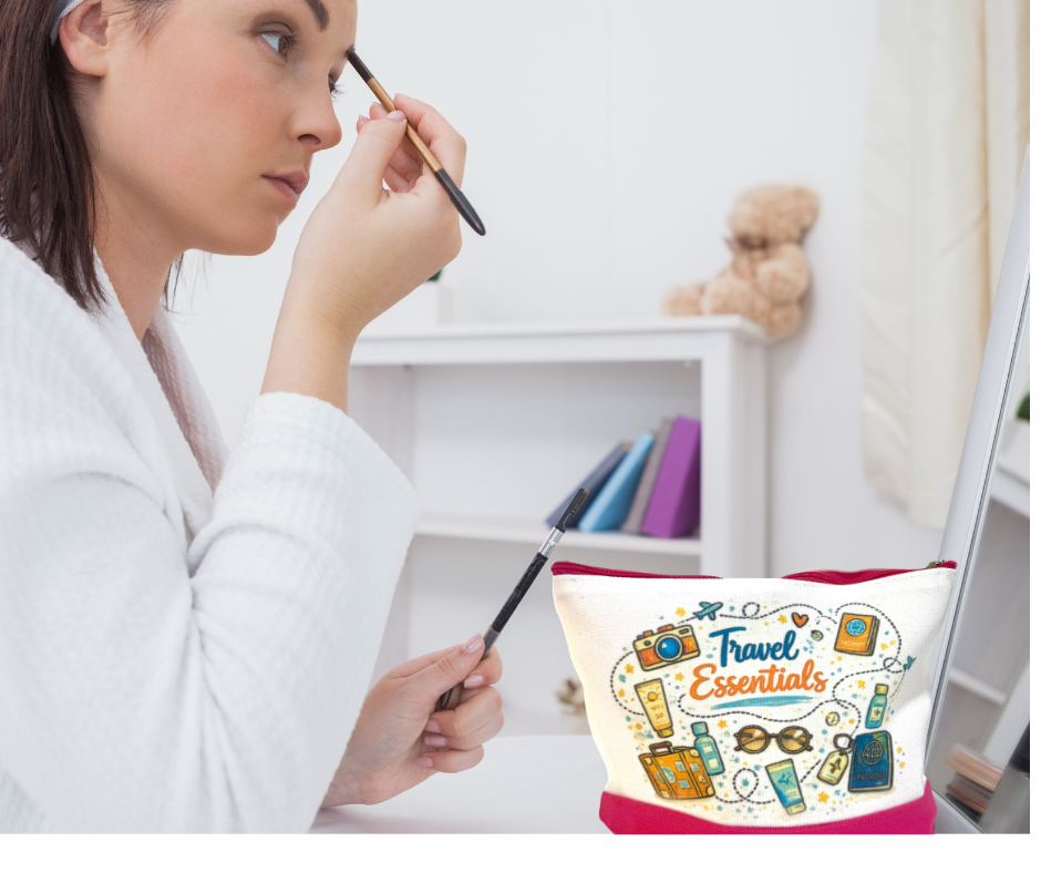 2 Pc Sublimation Color Block Tote with Pouch