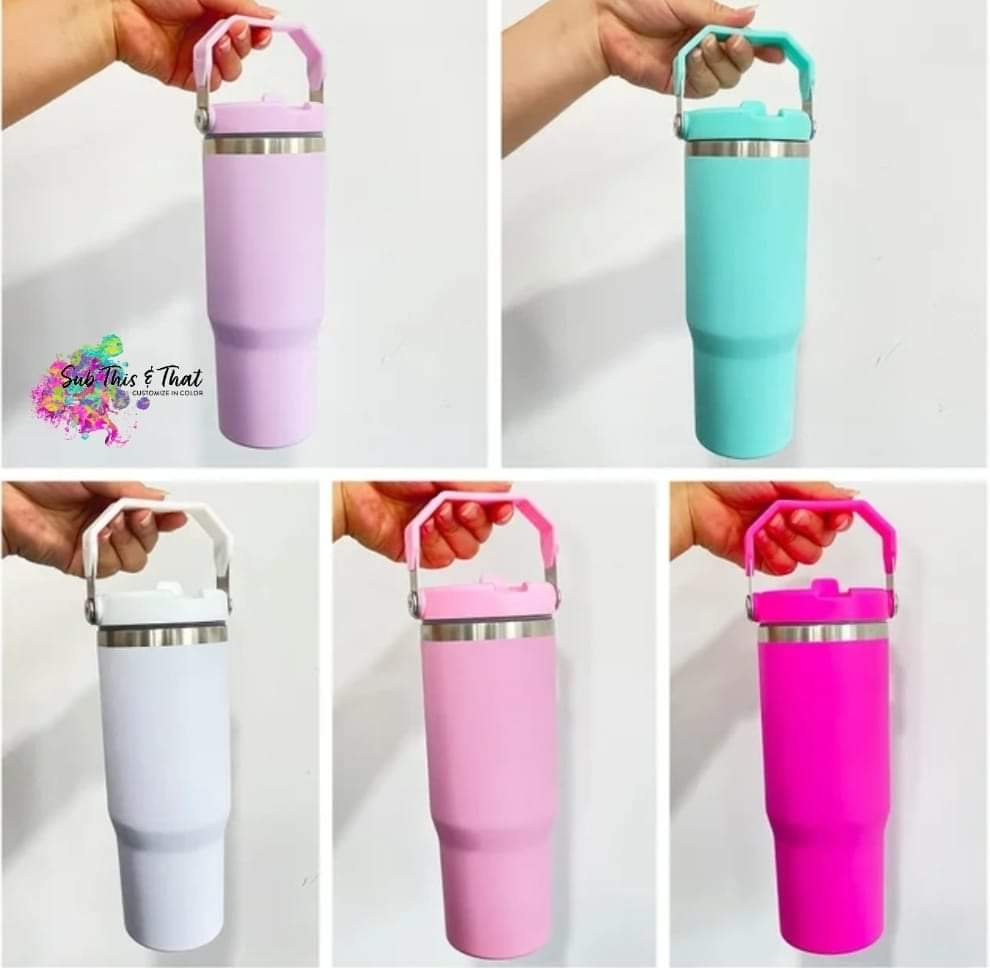 30oz Sublimation Thermos Tumbler With Handle