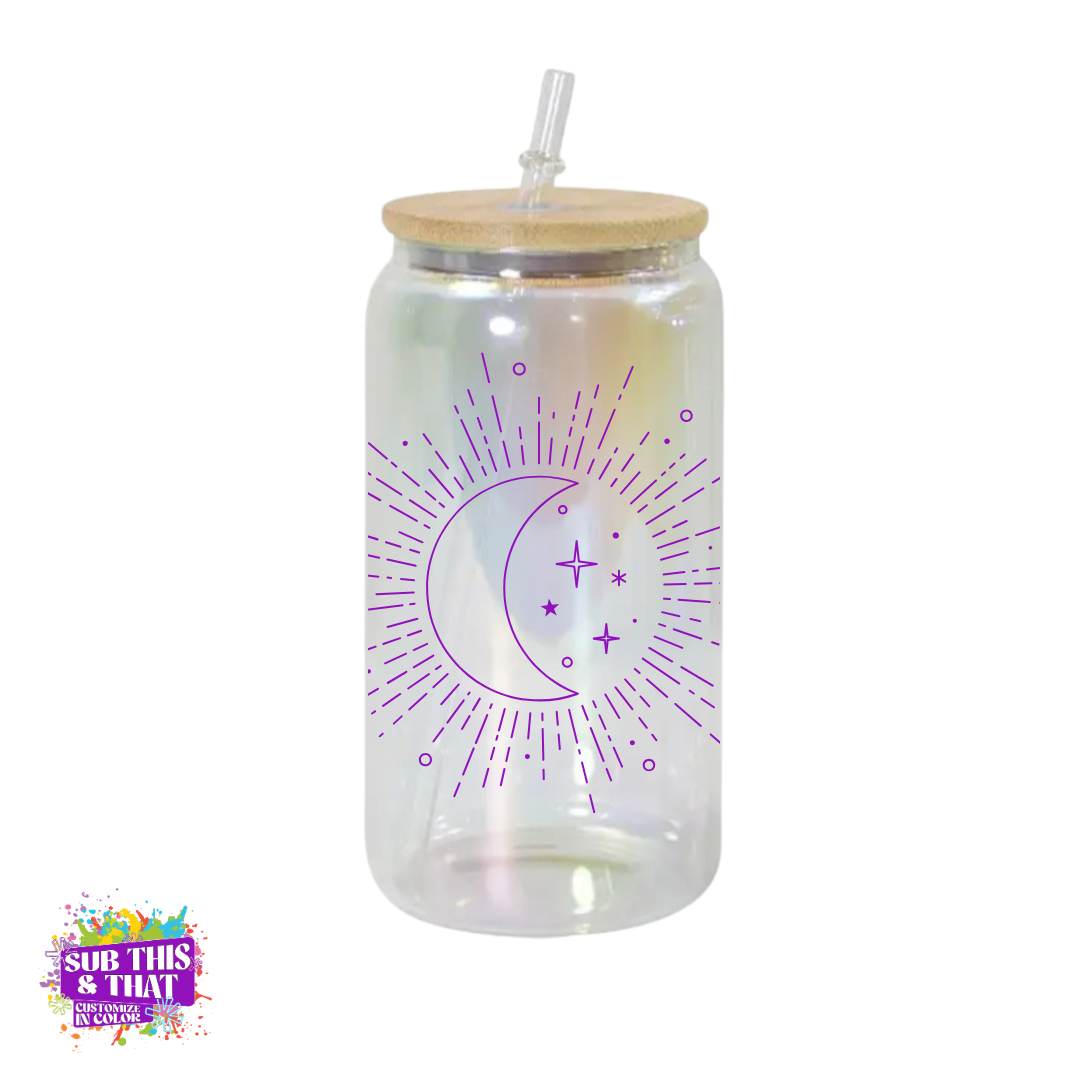 16oz Sublimation Iridescent Glass Tumbler (Copy)