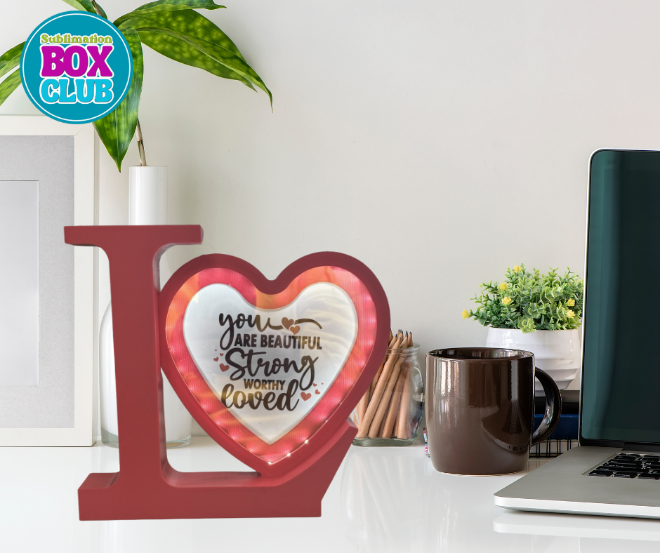 Sublimation LED Magic Love Photo Frame Mirror