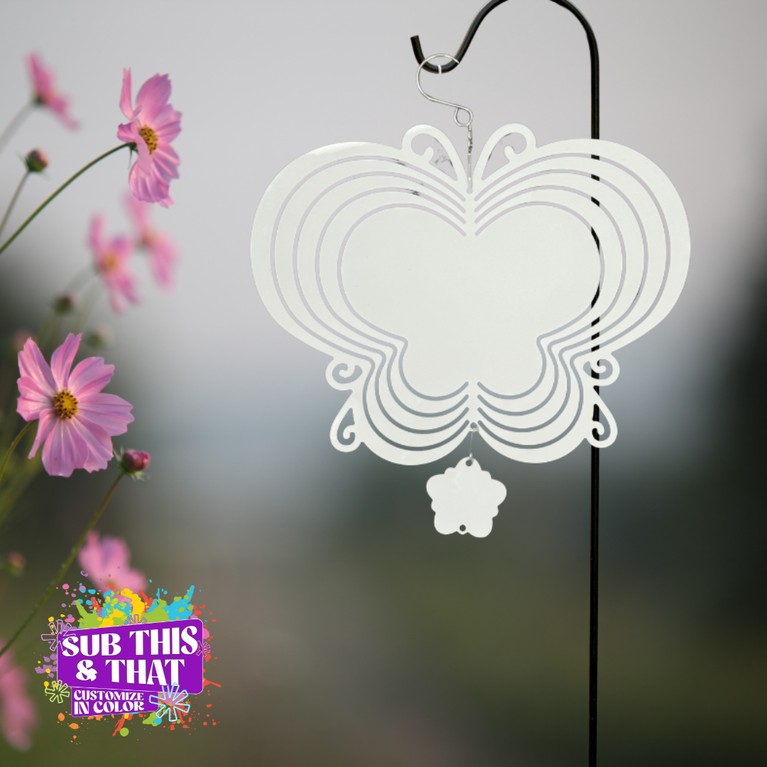 10" Sublimation Butterfly Wind Spinner