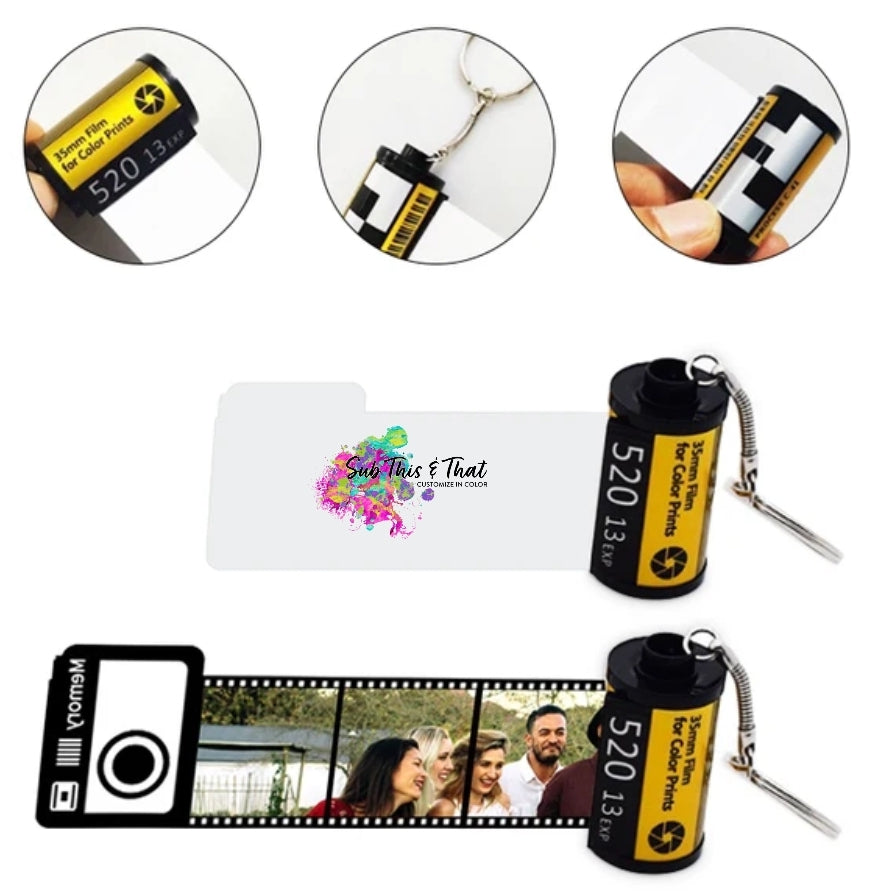 Sublimation Camera Film Roll Keychain