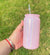 16oz Sublimation SHIMMER GLITTER Pastel Glass Tumbler With Colored Lid