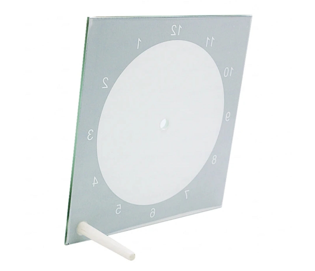 Sublimation Square 7.8&quot; Glass Clock Picture Frame