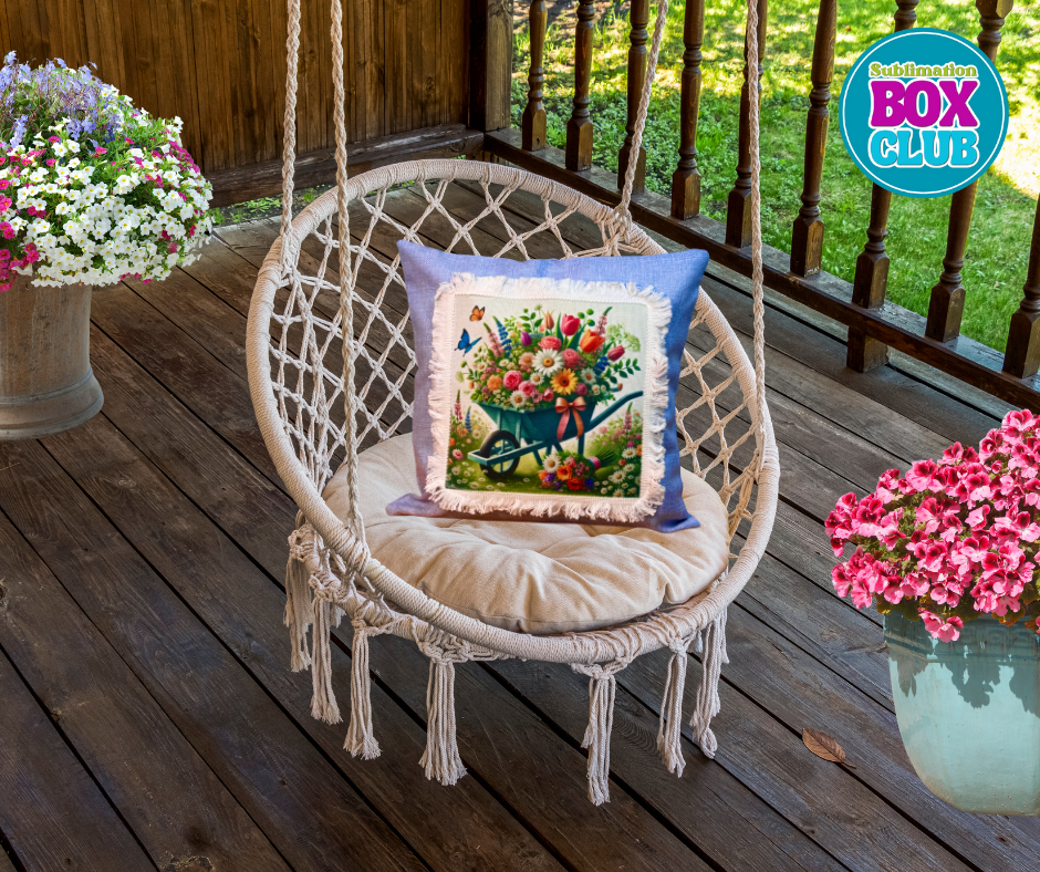 Sublimation Patch Pillow Cover ONLY in Spring Colors