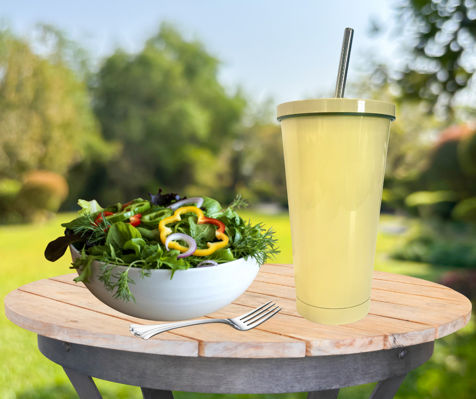 15oz Pastel Stainless Steel Sublimation Tumbler with Metal Straw