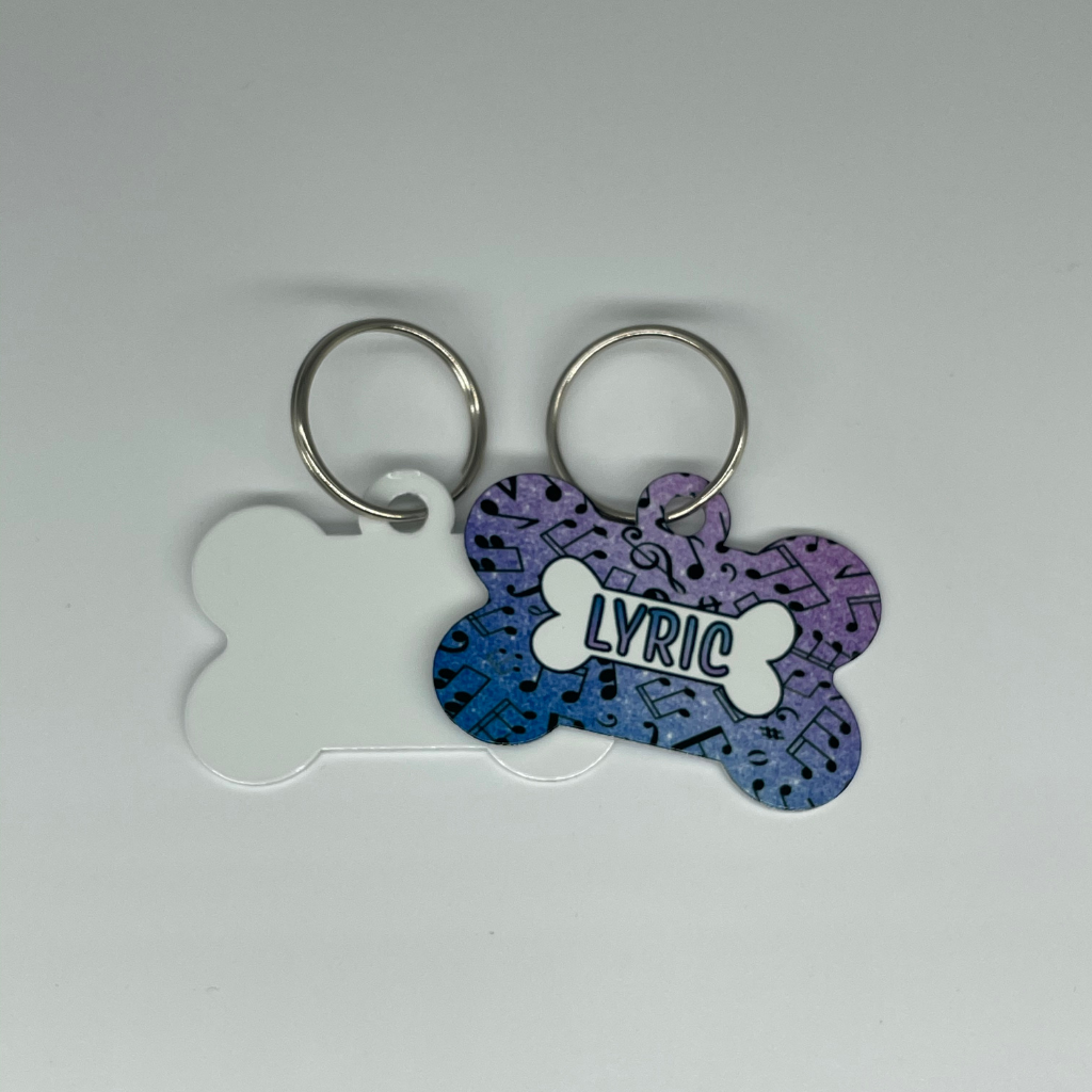 Sublimation Aluminum Pet Tag-Bone Shape - double sided