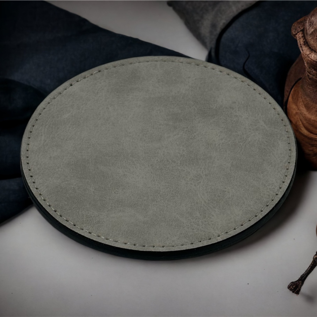 Sublimation Coaster- Faux Leather - Circle