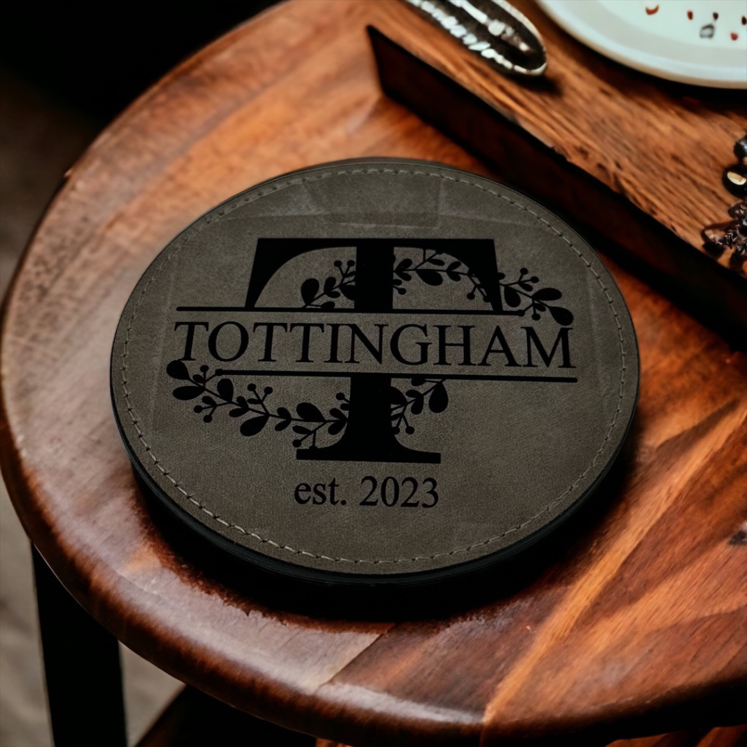 Sublimation Coaster- Faux Leather - Circle