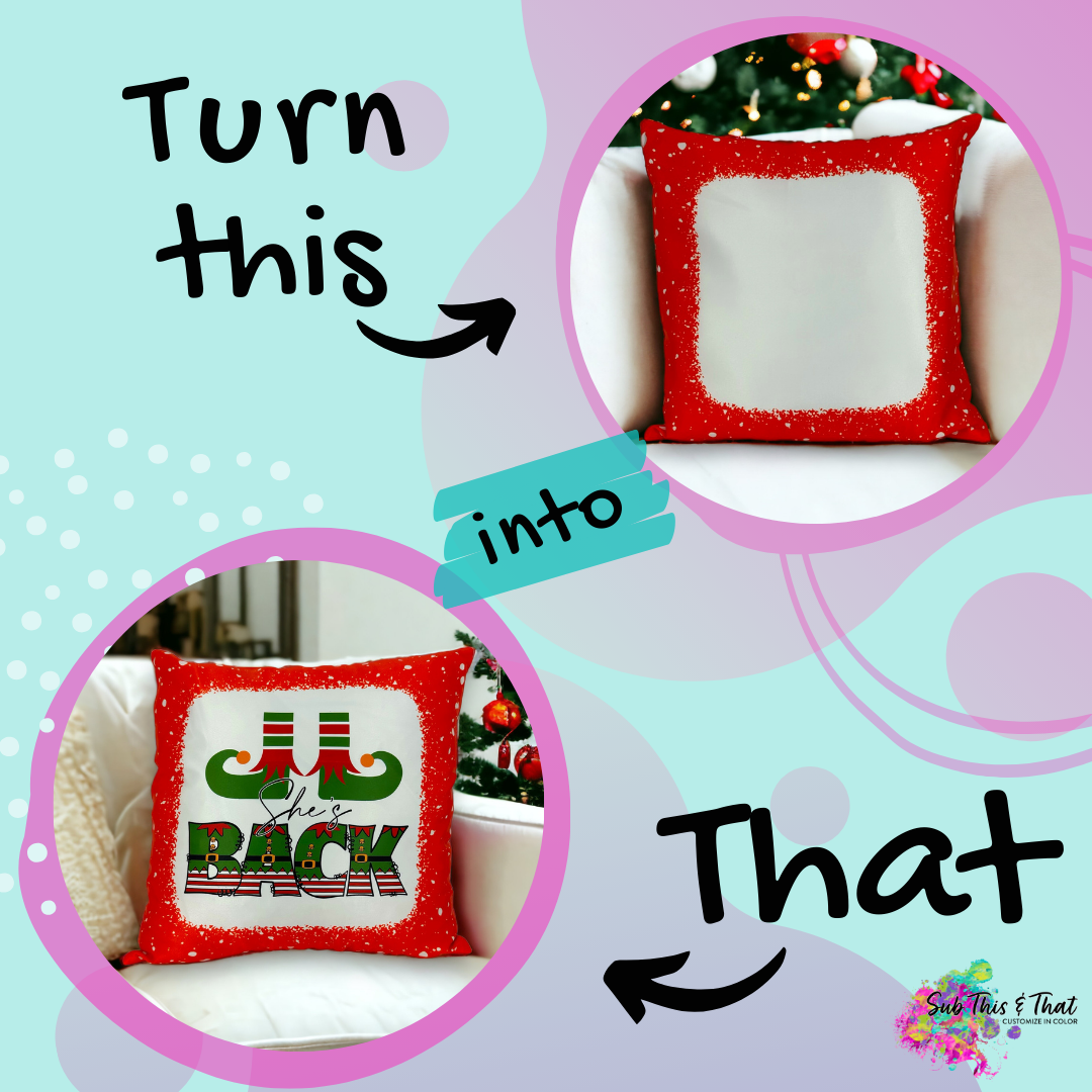 Sublimation Satin Bleach Pillow Cover ONLY