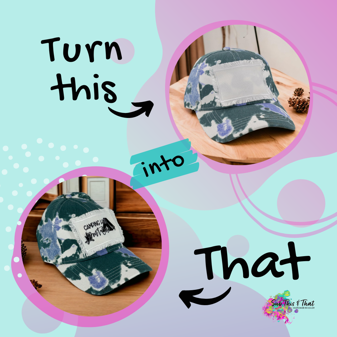 Sublimation Hat Patch with Tie-Dye Hat