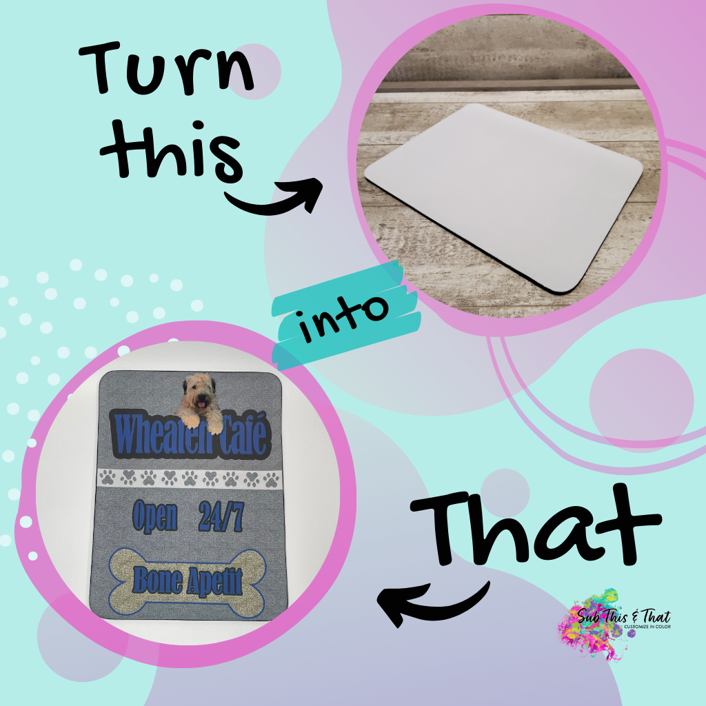 Sublimation Neoprene Pet Mat - 17x13 inch