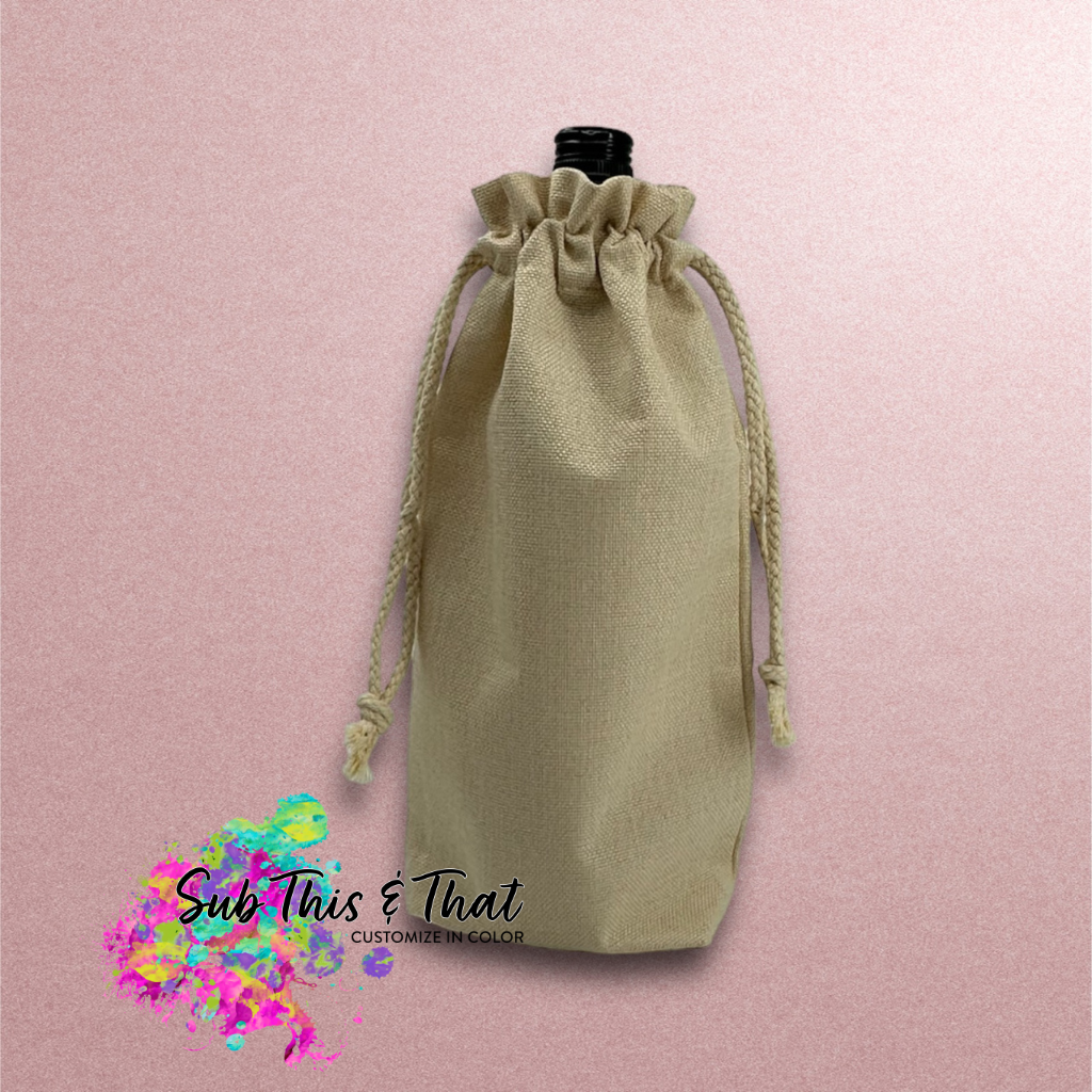 Sublimation Poly-linen Wine Bag