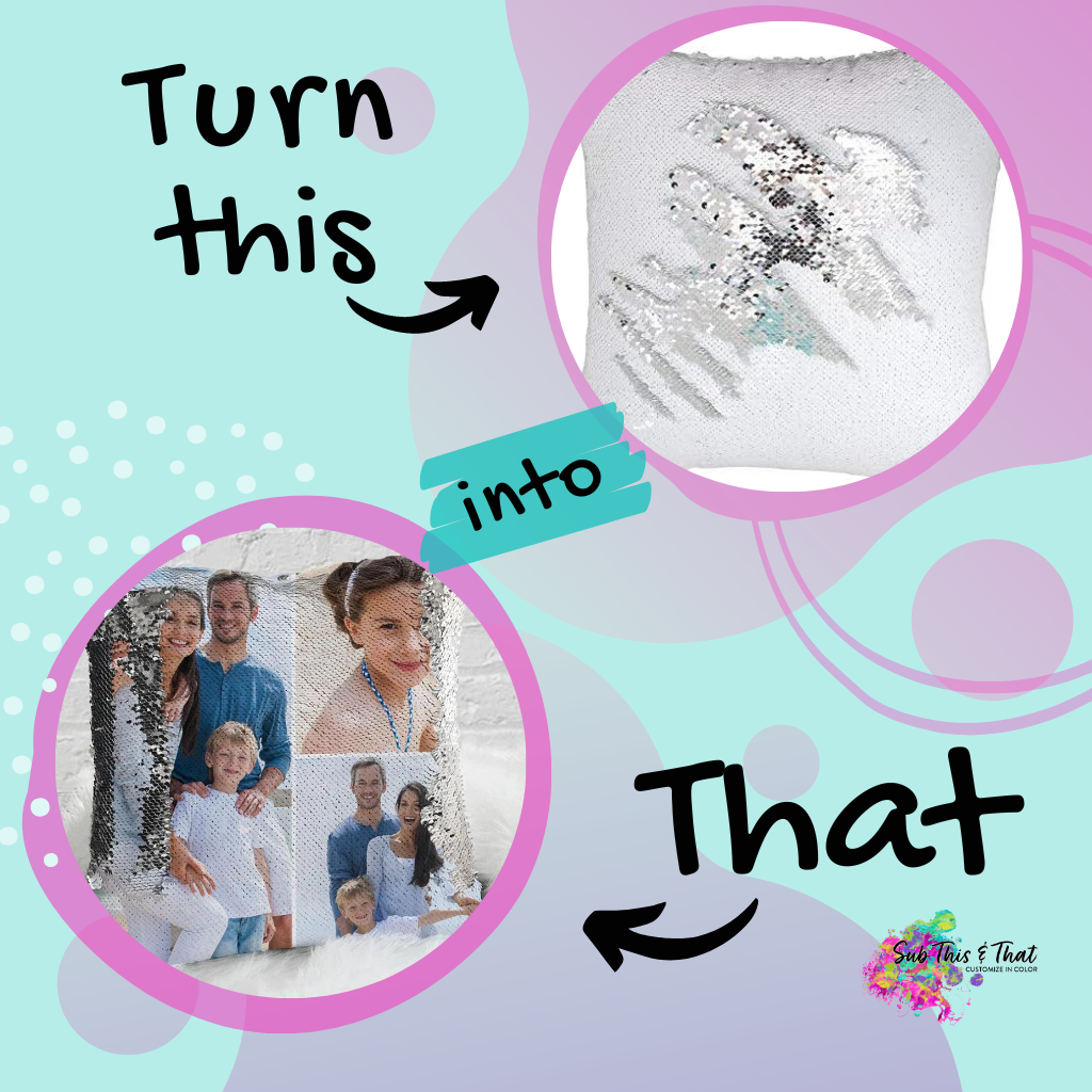 Sublimation Sequin Flip Pillow Cover