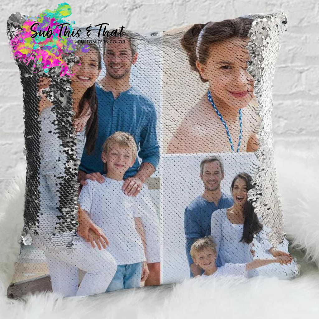 Sublimation Sequin Flip Pillow Cover