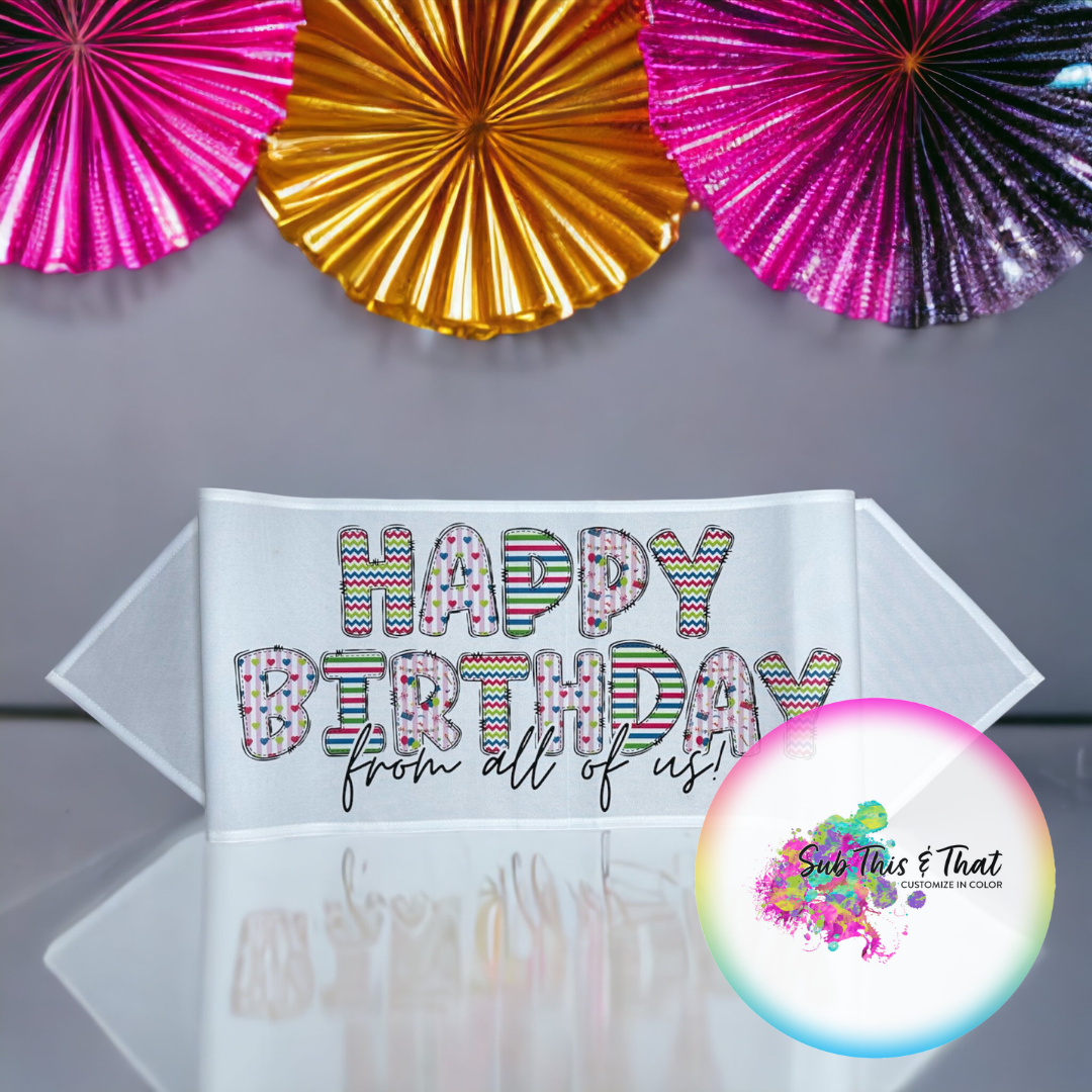 Sublimation White 70 x 13 inch Table Runner