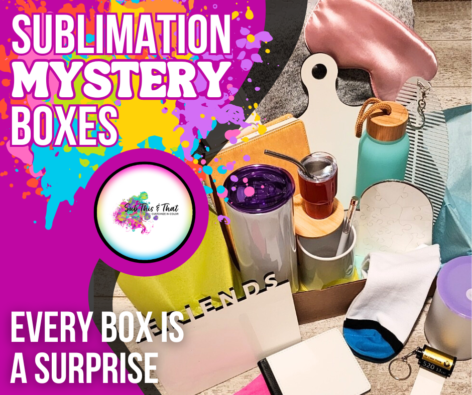 Sublimation Mystery Starter Blanks Box - One Time, Limited Time Offer Box!