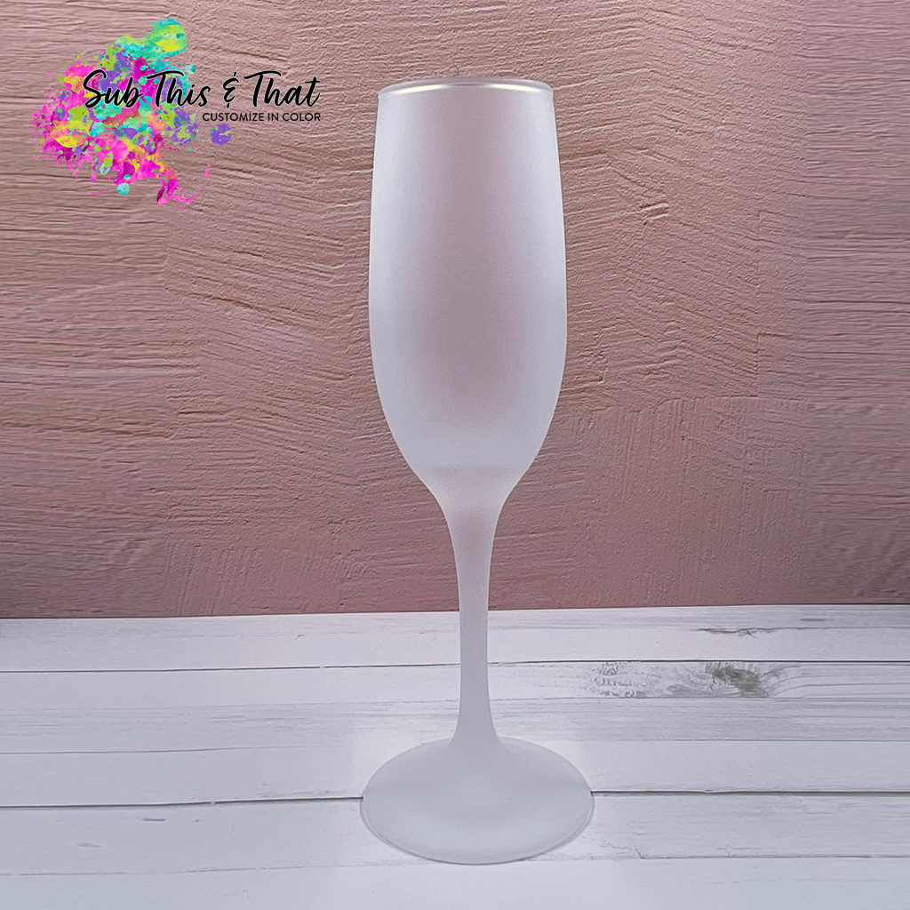 Sublimation frosted wine flute 6oz.