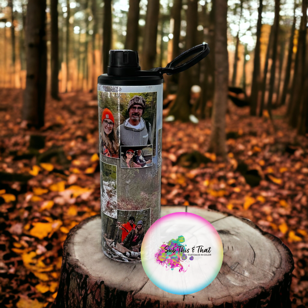 Sublimation 20oz Water bottle with 2 Lids