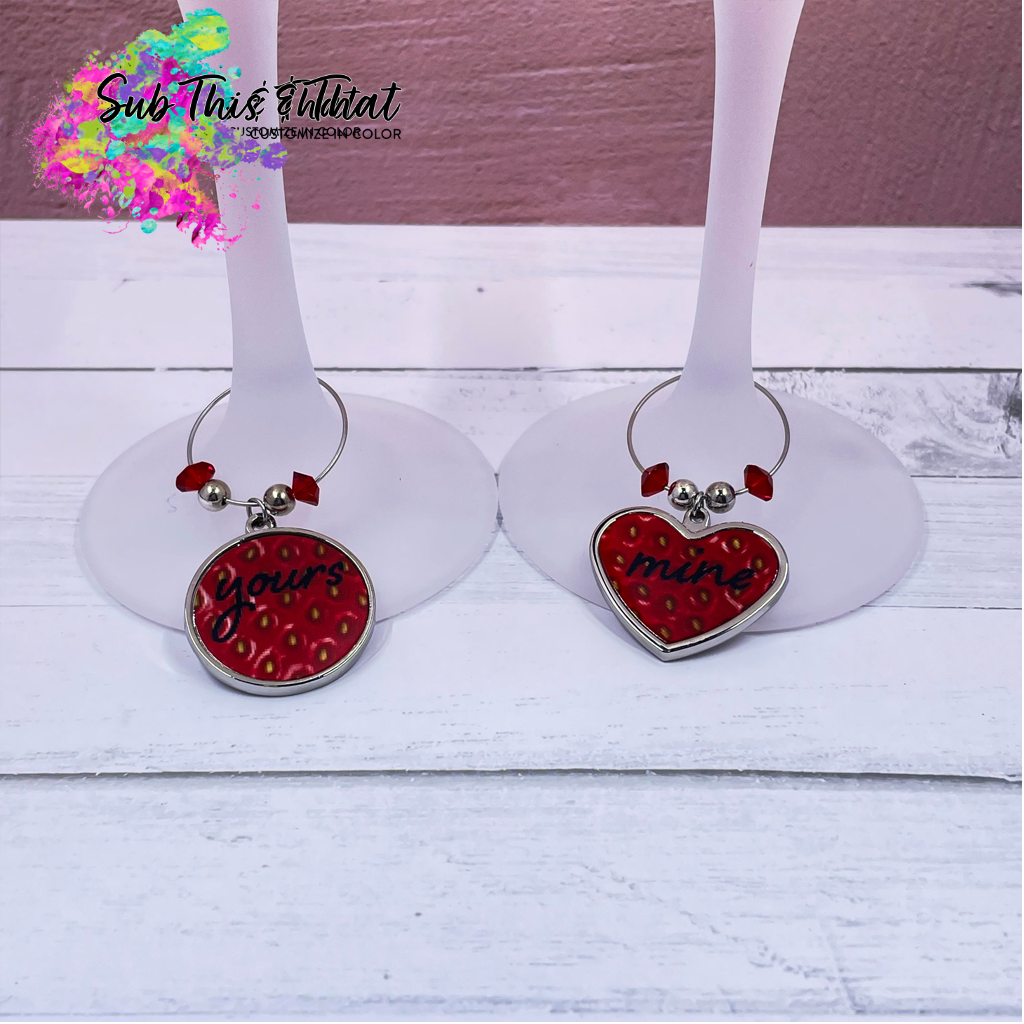 Sublimation Wine Charms