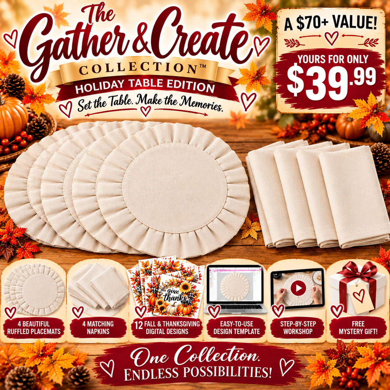 The Gather & Create Collection™ — Holiday Table Edition Kit