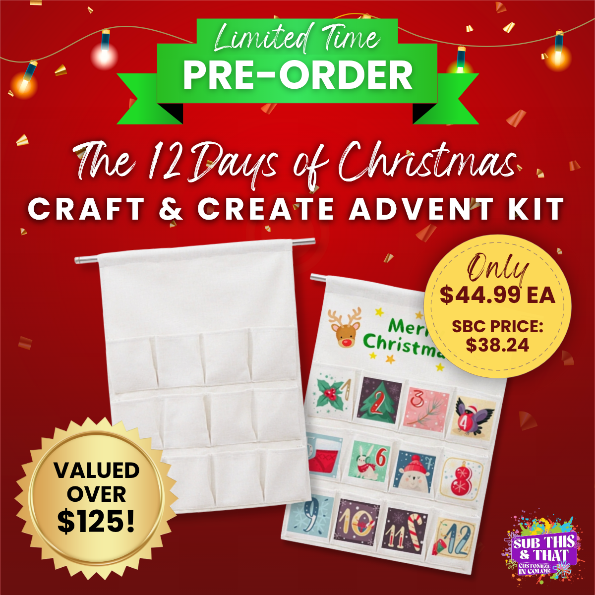 PRE-ORDER: The 12 Days of Christmas Craft & Create Advent Kit