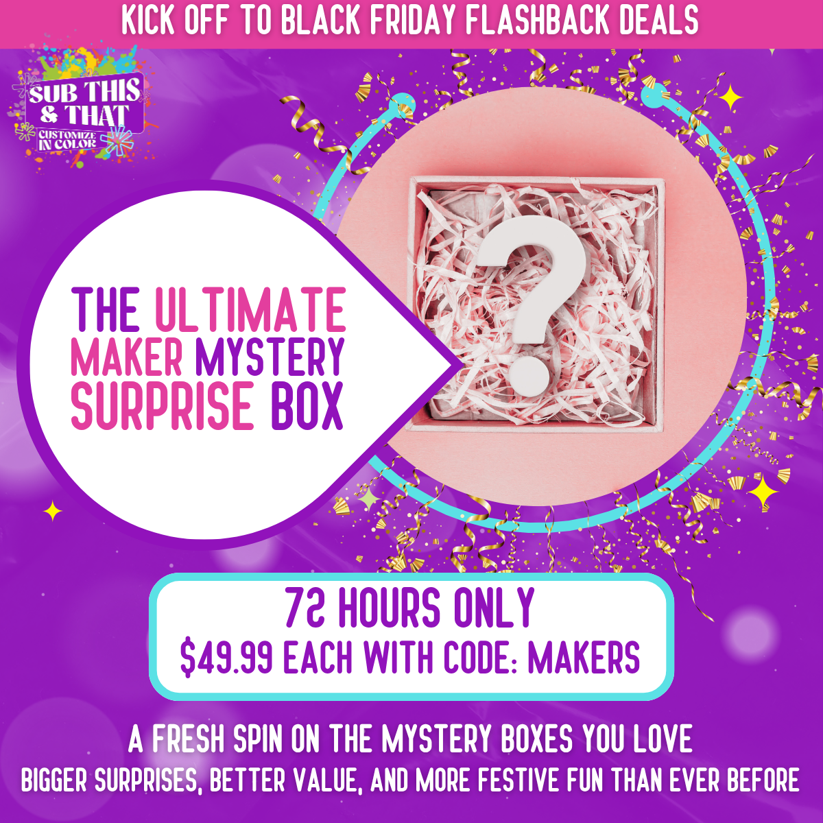 The Ultimate Maker Mystery Surprise Box - Black Friday Flashback Deals Special Offer!