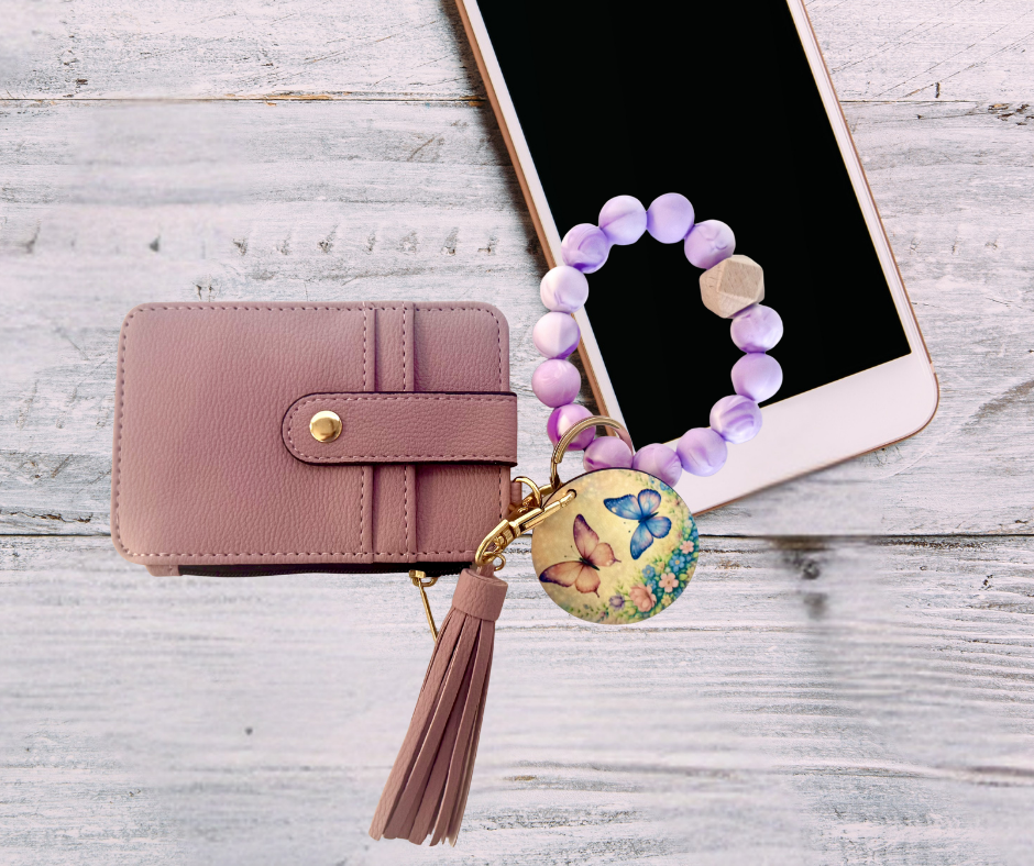 Sublimation Wristlet Keychain Wallet & Card Holder Set