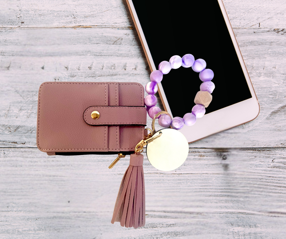 Sublimation Wristlet Keychain Wallet & Card Holder Set