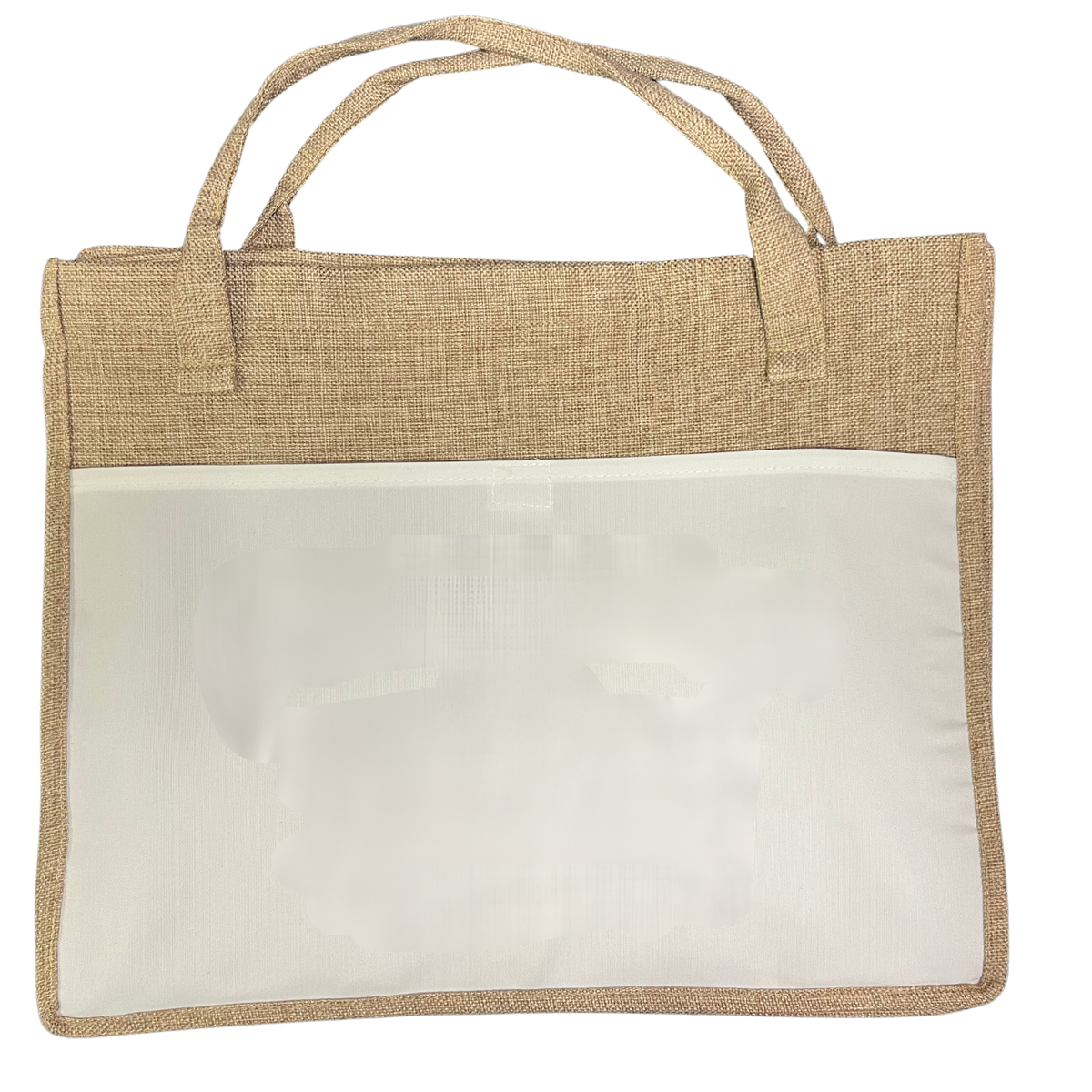 Sublimation Brown and White Jute Tote Bag