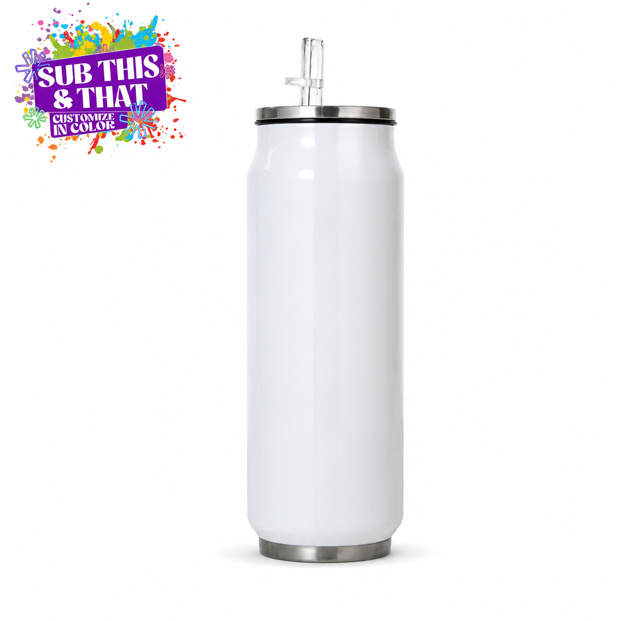 17oz Sublimation Stainless Steel Soda Can Tumbler