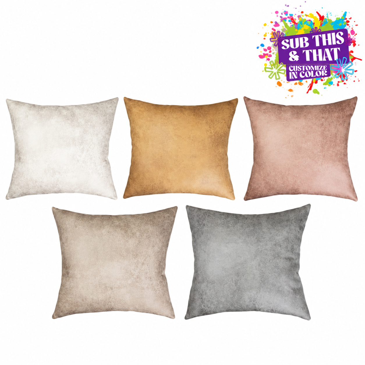 Sublimation Pillow Cover- Faux Leather
