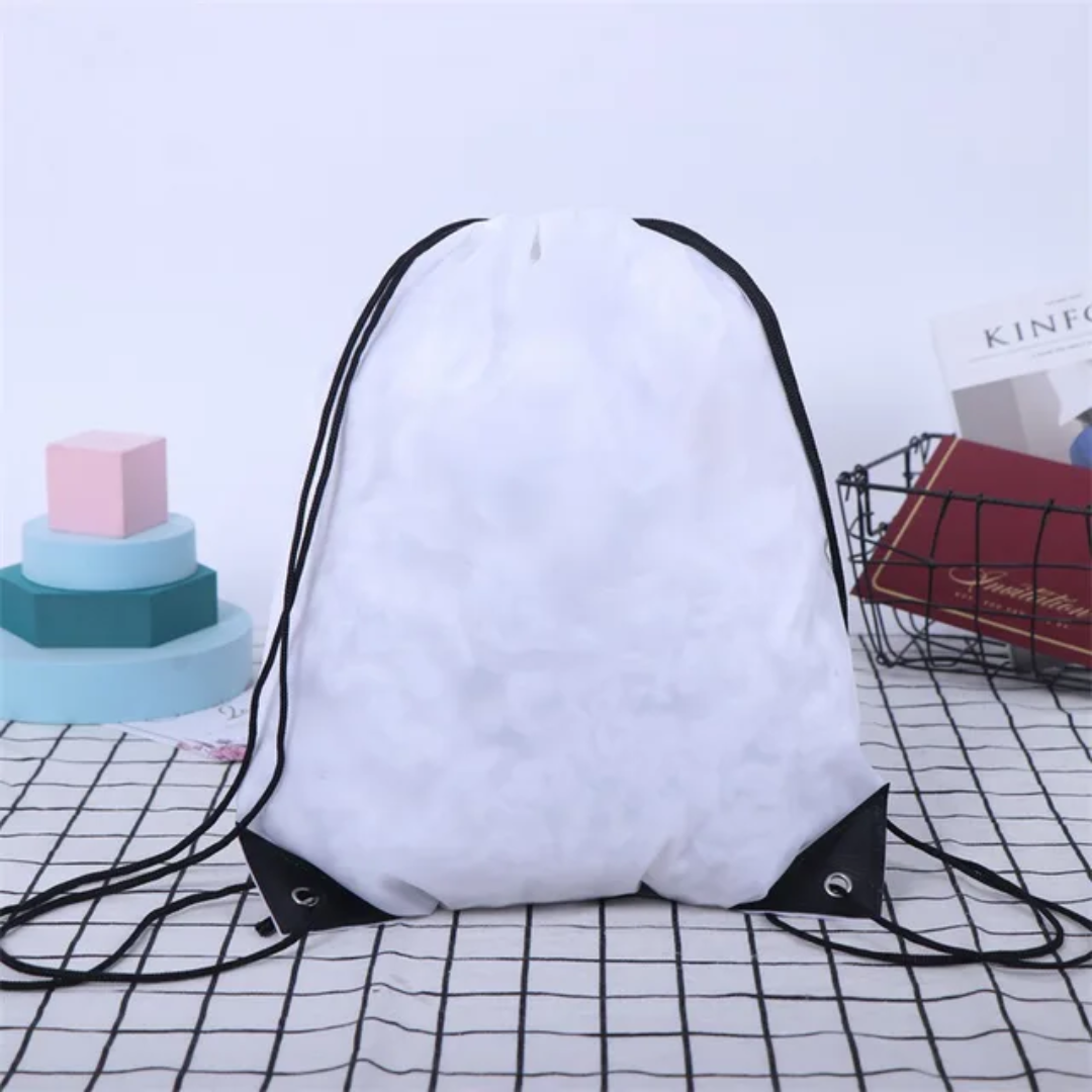 Sublimation Drawstring Bag – 13.5&quot; x 16.5&quot;, Double-Sided, White