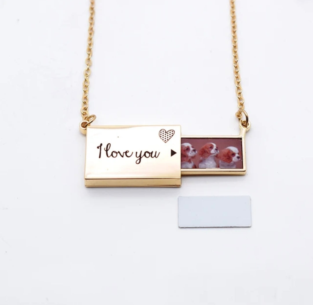 Sublimation Metal 'I LOVE YOU' Necklace