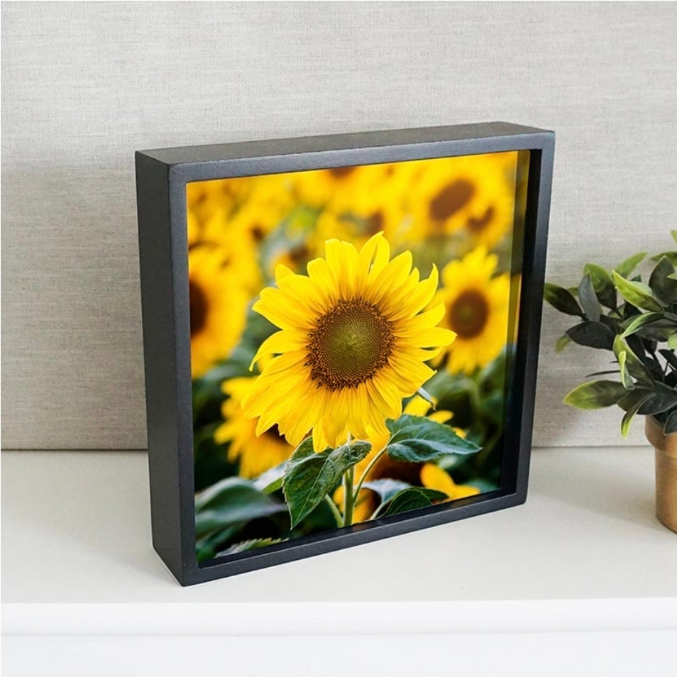 7.8&quot; Wood Photo Block Frame – Sublimation Photo Frame with Metal Insert