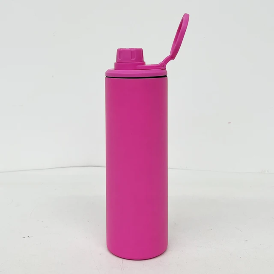 Sublimation Matte 20oz Sports Water Bottle With Dual Lids