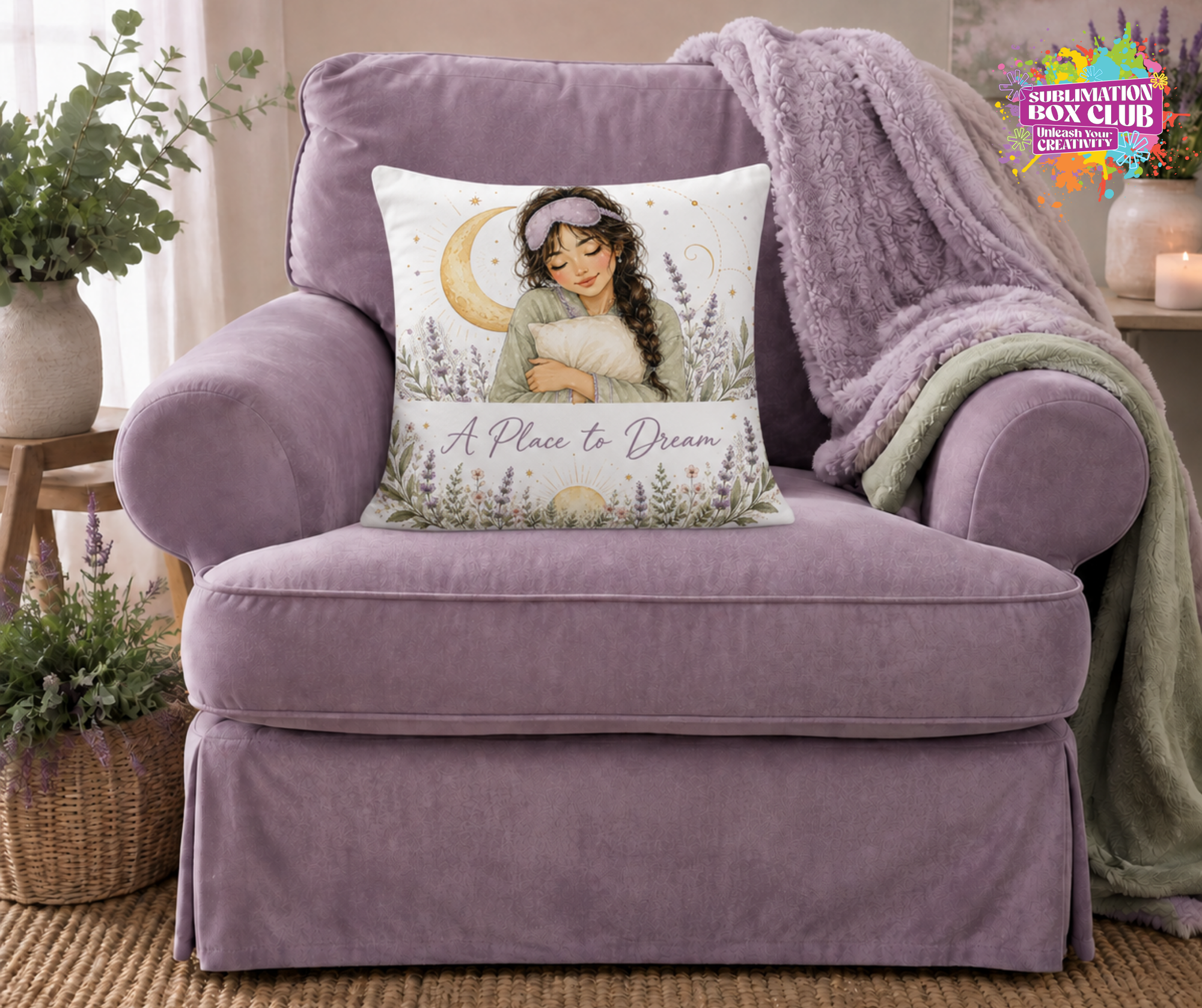 White Plush Velvet Sublimation Pillow Cover with Pocket