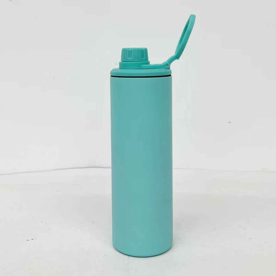 Sublimation Matte 20oz Sports Water Bottle With Dual Lids