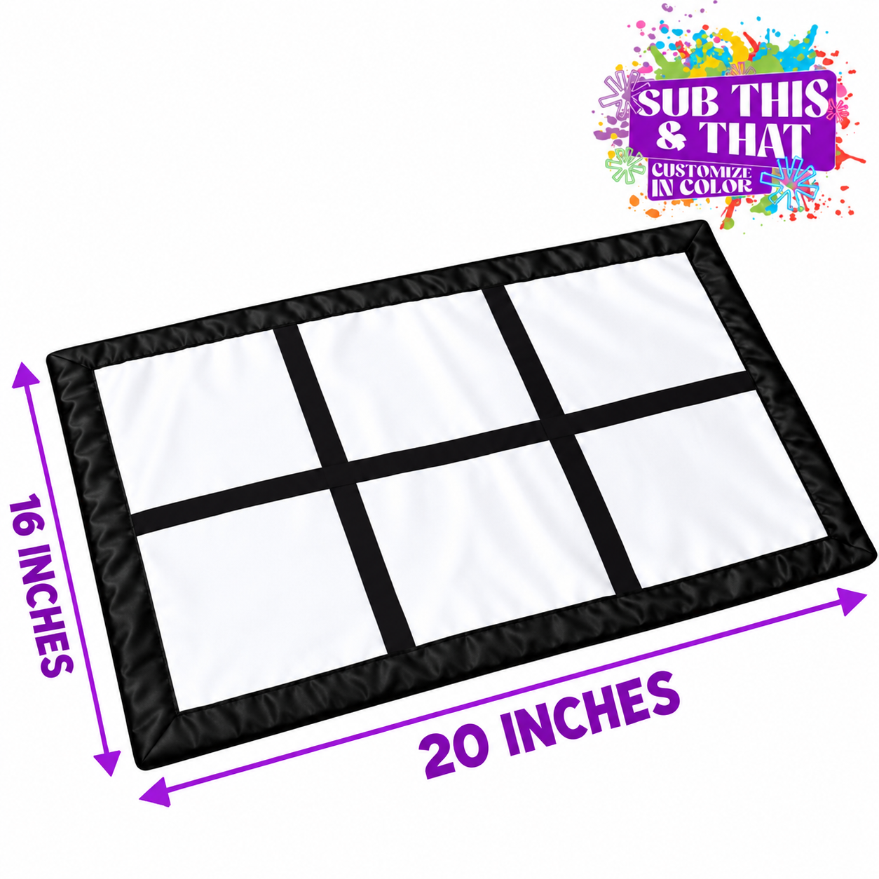 Sublimation Satin Pillow Cover-6 Panel