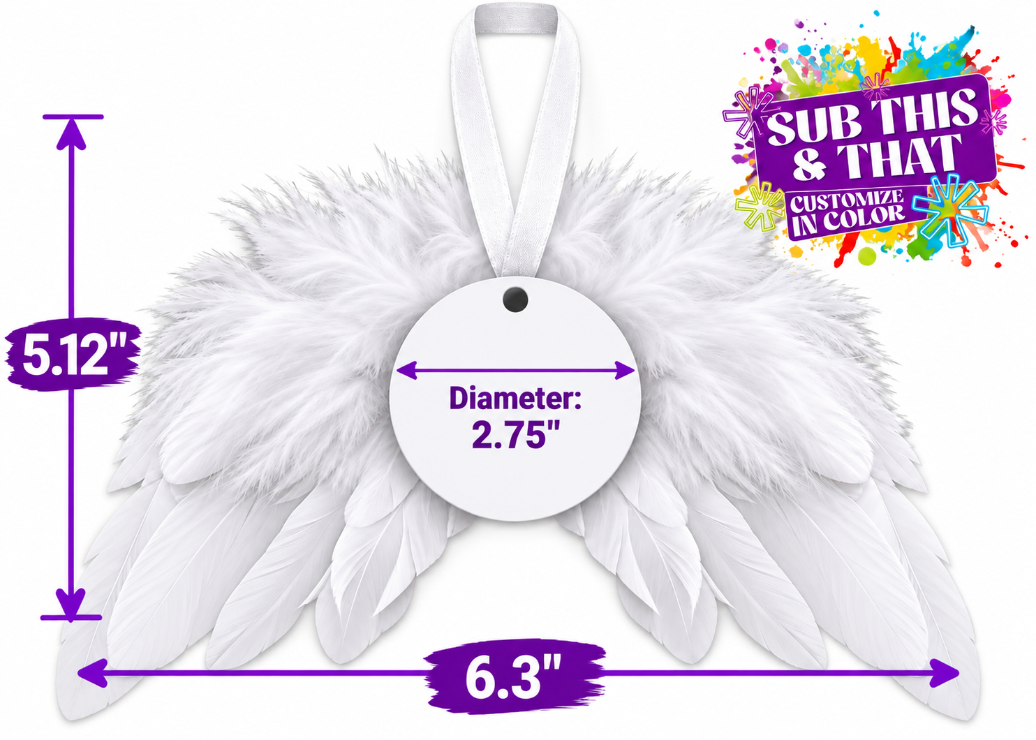 Christmas Angel Wings Ornament