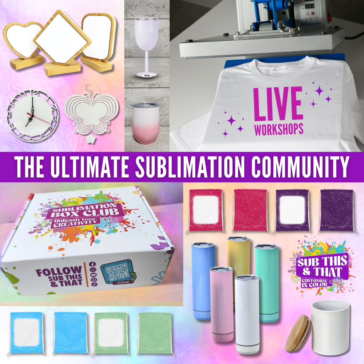 Sublimation Starter Blanks Box – Mystery Craft Box for Beginners & Small Businesses