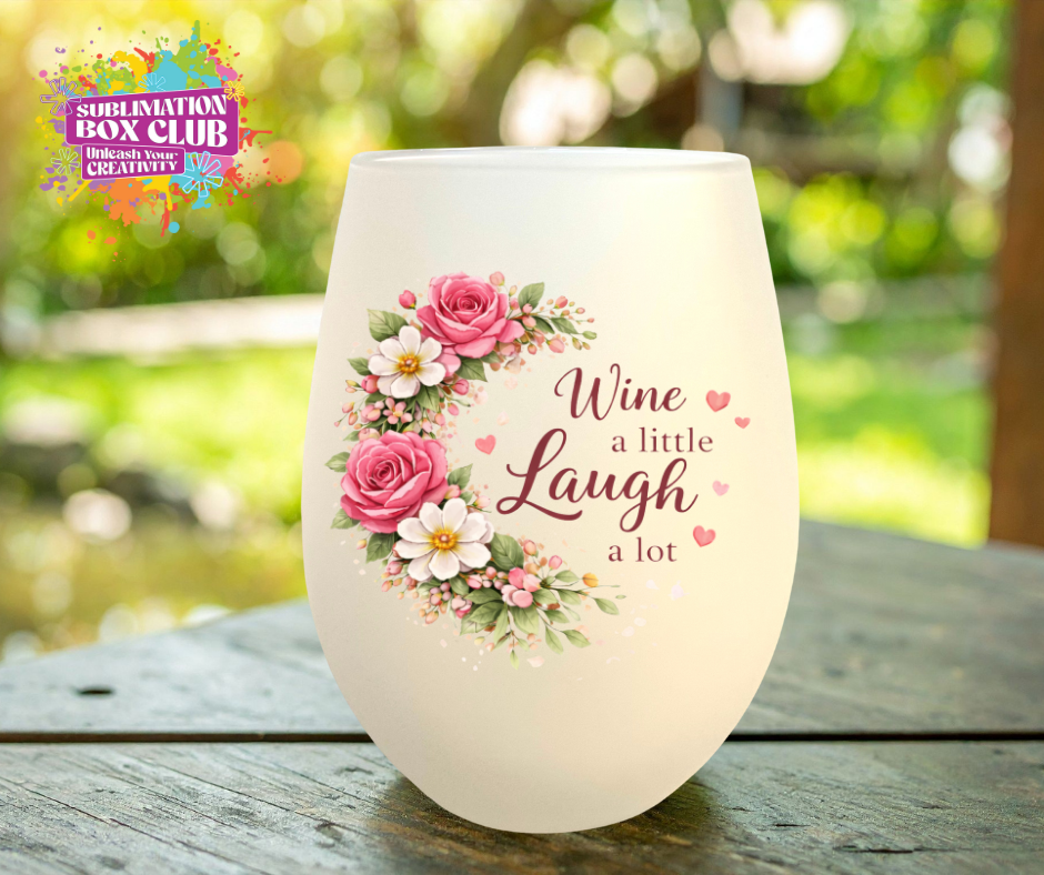 17oz Sublimation Frosted Glass Wine Tumbler