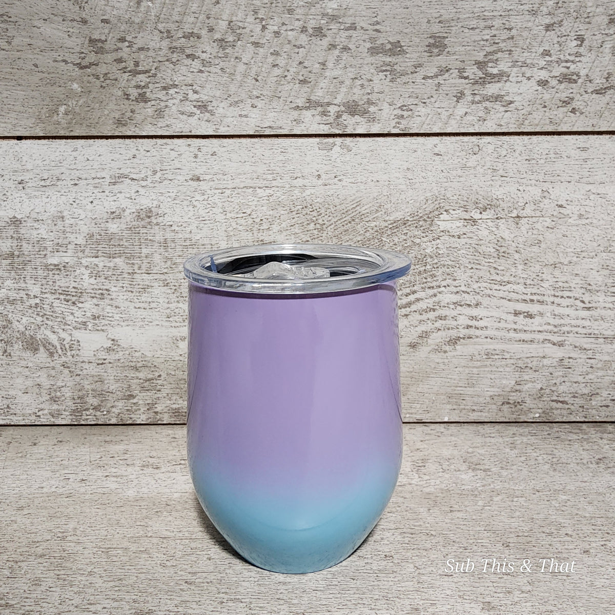 12oz Stainless Steel Color Gradient Sublimation Wine Tumbler | Customizable Insulated Drinkware