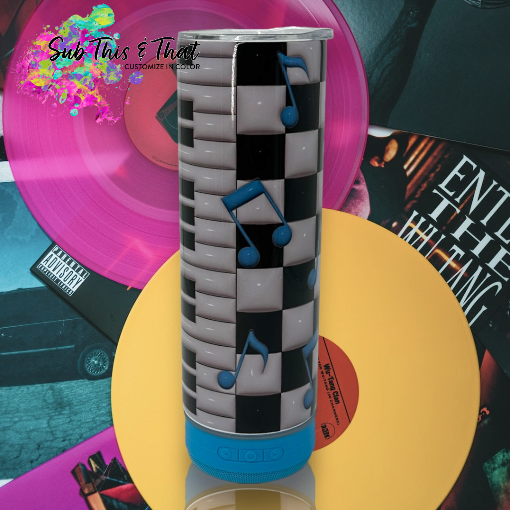 20oz Sublimation Bluetooth Speaker Tumbler | 5 Colors Available