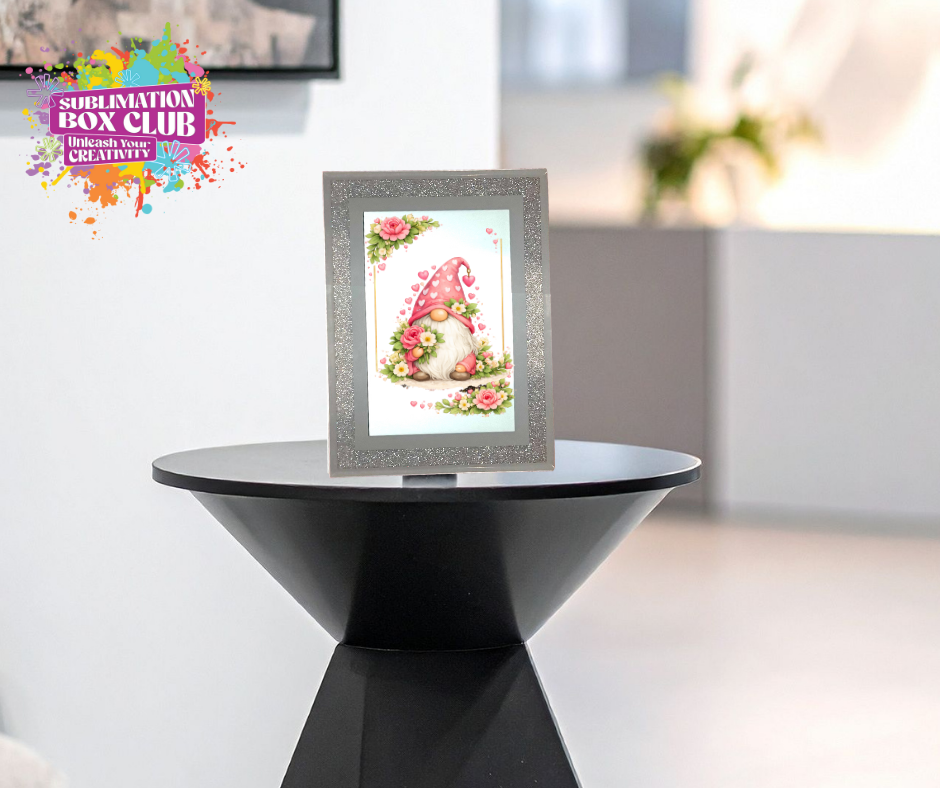 Sublimation Glitter Glass Photo Frame | 6x8 Frame with Metal Insert