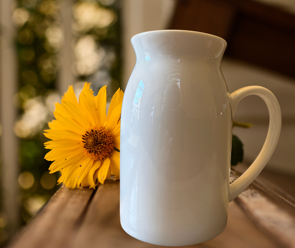 jug plant pot Sublimation 400ml Ceramic Milk Jug / Mini Flower Pot
