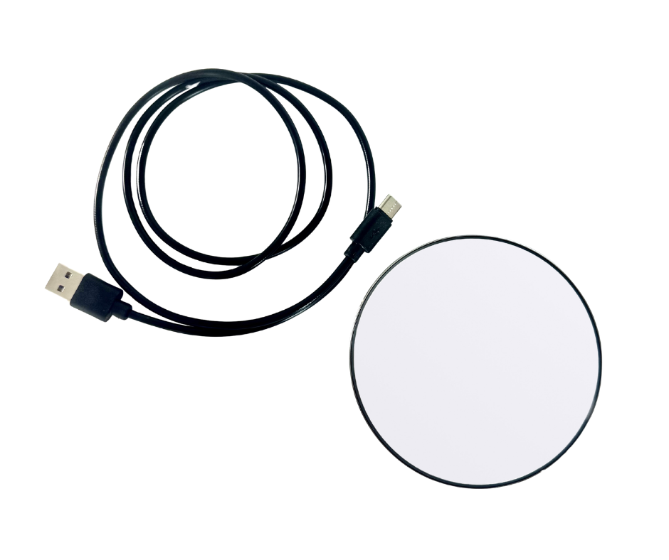 Wireless Round Mobile Phone Sublimation Charger – 6.1" Sublimation Blank with PET Film