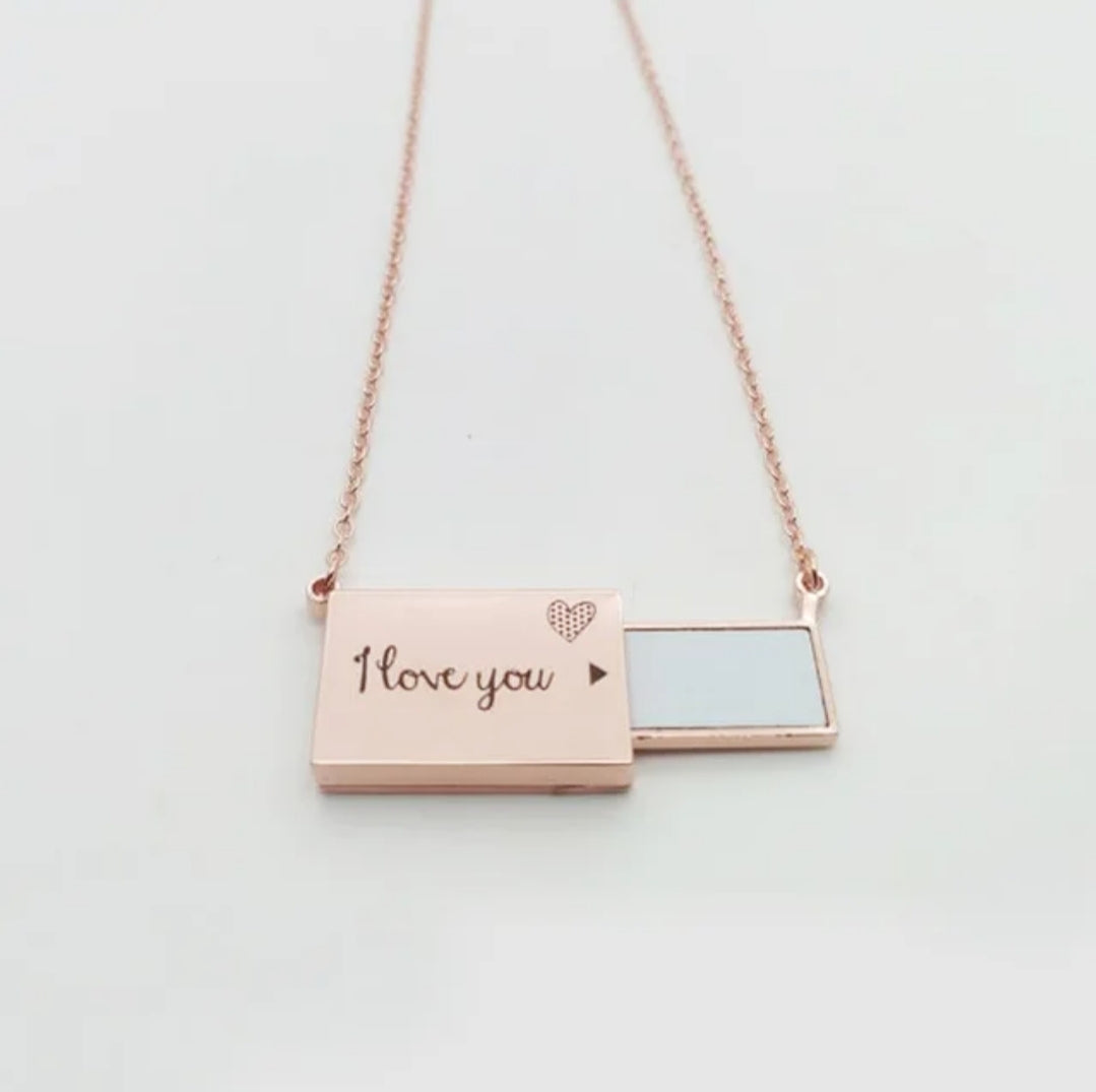 Sublimation Metal 'I LOVE YOU' Necklace