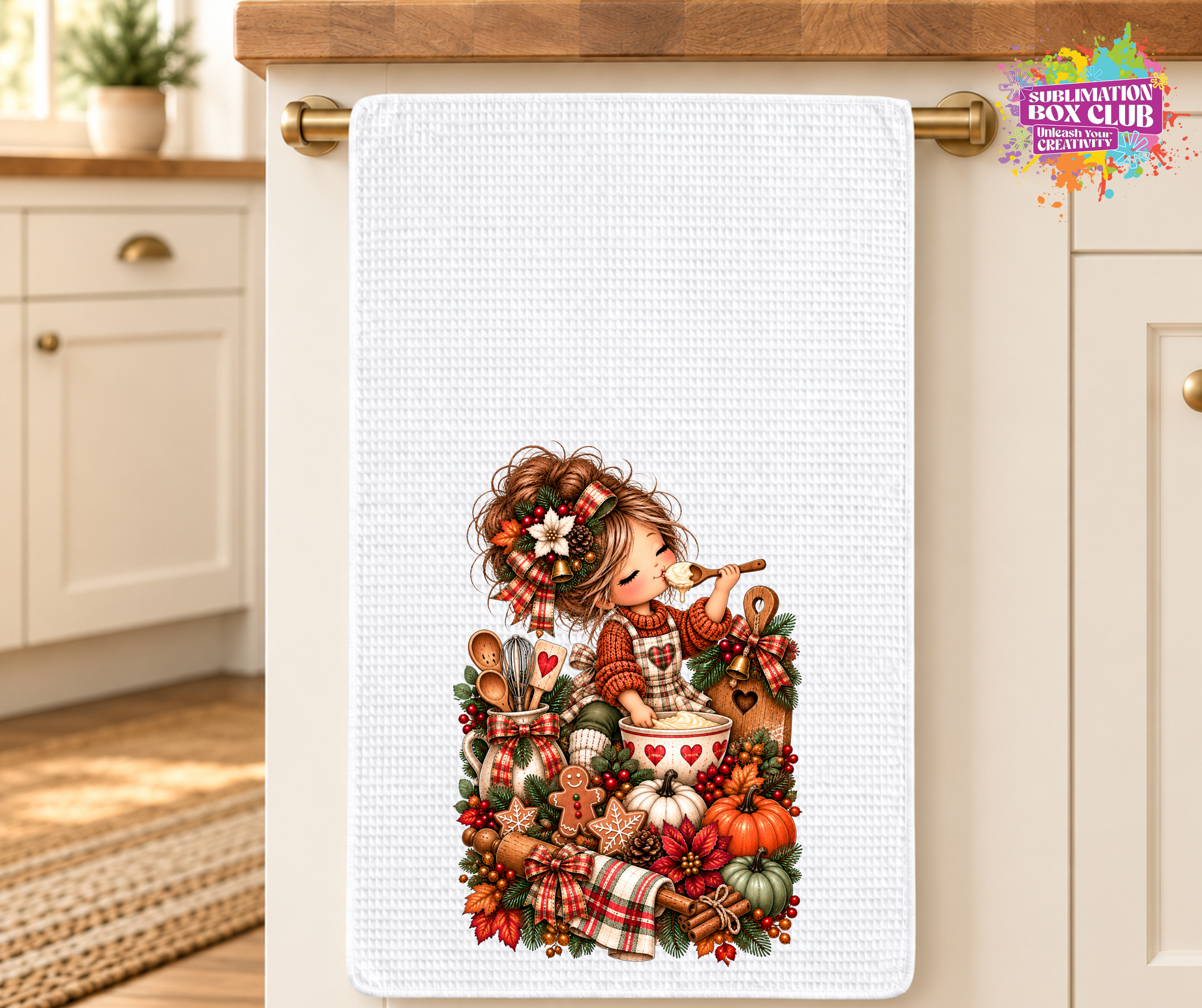 16 x 24 Sublimation Waffle Weave Kitchen Towel Blank | White Polyester Tea Towel | Sublimation Ready Dish Towel